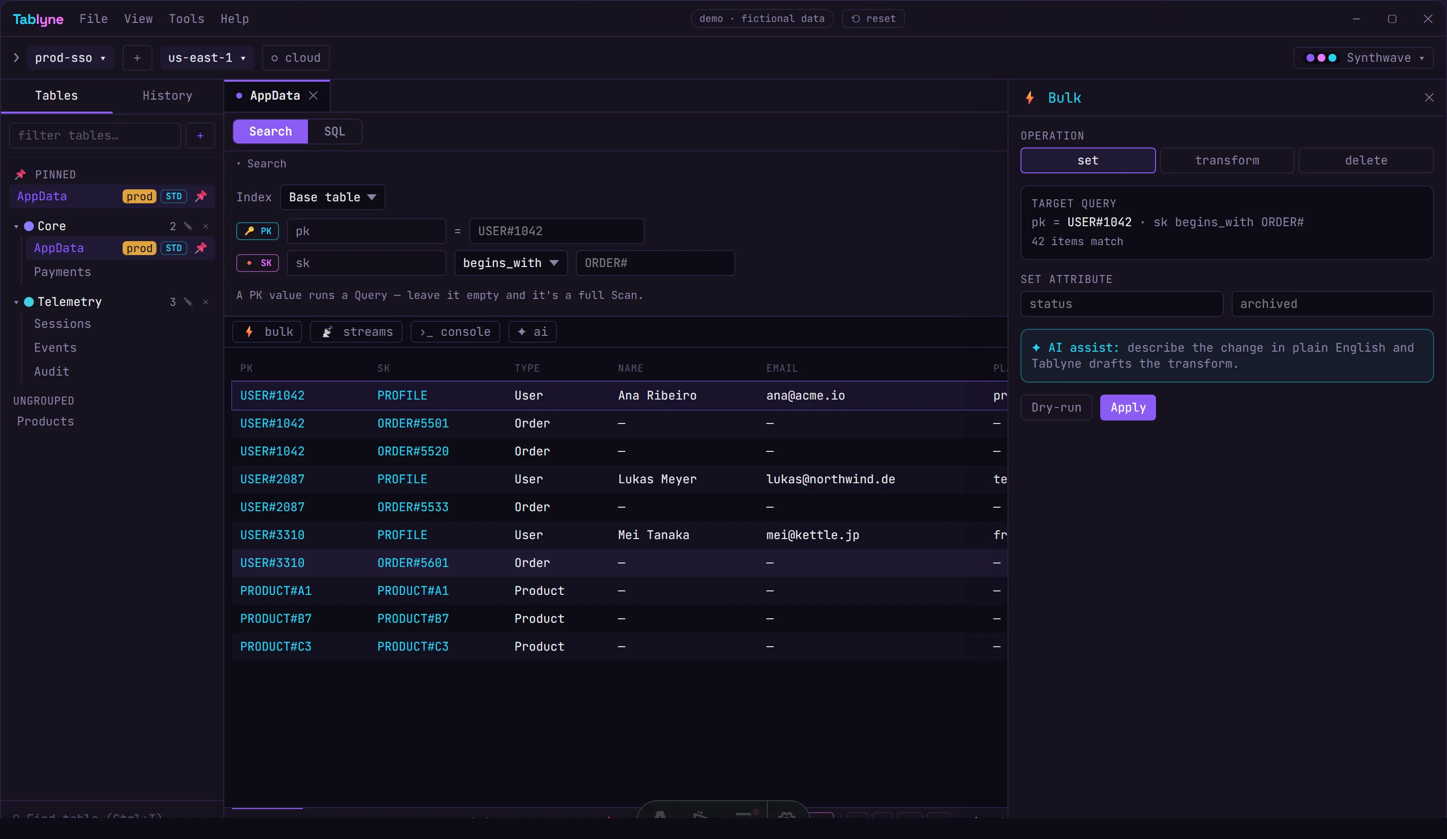Bulk edits with a real dry-run